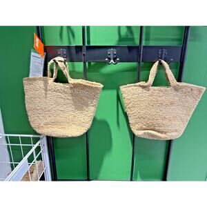 IKEA TOLKNING Hanging Basket Jute Natural Decorative Storage-NEW